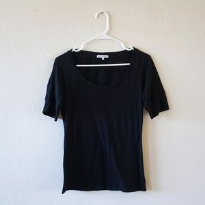 James perse black short sleeve shirt